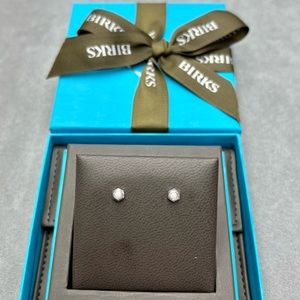 Birks Bee Chic Pearl & Silver Stud Earrings (BNWT)